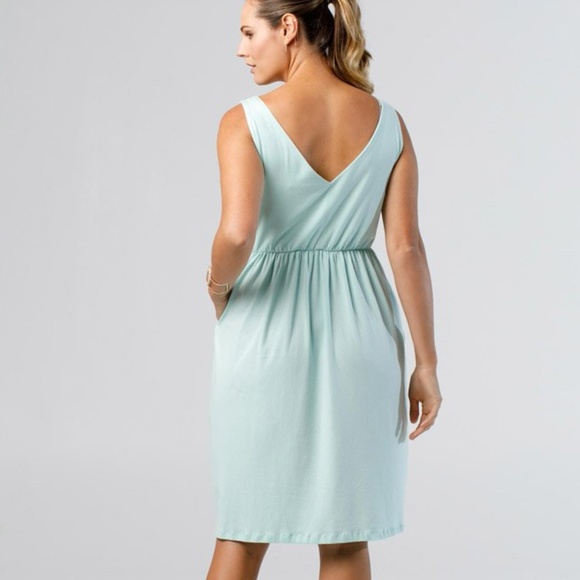 Cinch Waist A Line Dress Turquoise WITH POCKETS - Picture 4 of 8